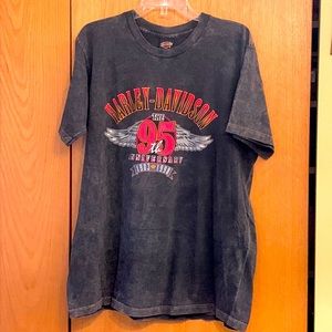 Harley-Davidson USA MADE L 95th Orlando 1998 gray distressed cotton tee shirt